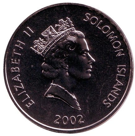Монета 5 долларов. 2002 год, Соломоновы острова. Держава. Монета 5 долларов. 2002 год, Соломоновы острова. Держава.