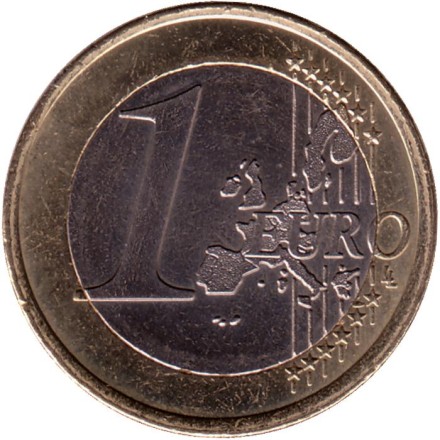 Монета 1 евро. 2001 год, Франция.