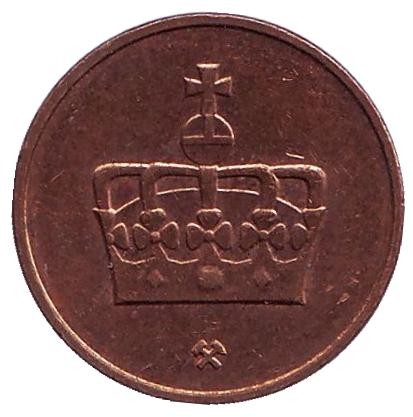 Монета 50 эре. 2011 год, Норвегия. (Ошибка в написании года). Животное.