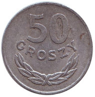 Монета 50 грошей. 1973 год, Польша. Монета 50 грошей. 1973 год, Польша.