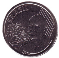 Монета 50 сентаво. 2010 год, Бразилия. Хосе Паранхос. Монета 50 сентаво. 2010 год, Бразилия. Хосе Паранхос.