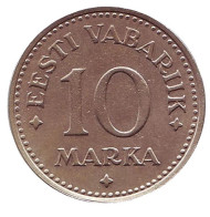 Монета 10 марок, 1925 год, Эстония. Монета 10 марок, 1925 год, Эстония.