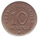 Монета 10 марок, 1925 год, Эстония.