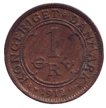Монета 1 эре. 1912 год, Дания.