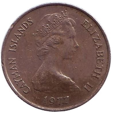 Монета 5 центов. 1977 год, Каймановы острова. Розово-пятнистая креветка. Монета 5 центов. 1977 год, Каймановы острова. Розово-пятнистая креветка.