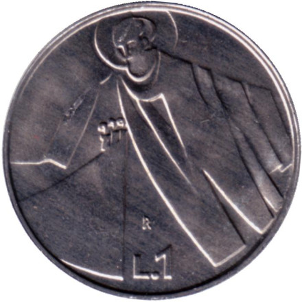 Монета 1 лира. 1990 год. Сан-Марино. Традиции.