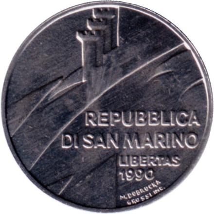 Монета 1 лира. 1990 год. Сан-Марино. Традиции.