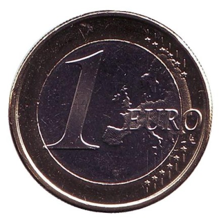 Монета 1 евро. 2019 год, Испания. Монета 1 евро. 2019 год, Испания.