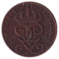 Монета 1 эре. 1915 год, Швеция. Монета 1 эре. 1915 год, Швеция.