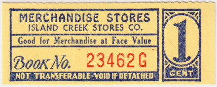 Ордер на 1 цент. Угледобывающая компания США. Шпицберген, 1915 год.