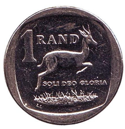 Монета 1 ранд. 2018 год, ЮАР. Газель.
