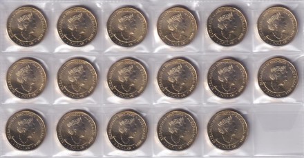 Набор из 17-ти монет номиналом 1 доллар. 2024 год, Австралия. Национальная лига регби. В альбоме. Набор из 17-ти монет номиналом 1 доллар. 2024 год, Австралия. Национальная лига регби. В альбоме.