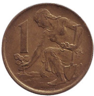 Монета 1 крона. 1985 год, Чехословакия. Монета 1 крона. 1985 год, Чехословакия.