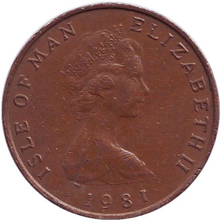 Монета 2 пенса. 1981 год (AA), Остров Мэн. Птица. Монета 2 пенса. 1981 год (AA), Остров Мэн. Птица.