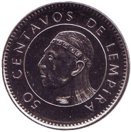 Монета 50 сентаво. 2005 год, Гондурас. Монета 50 сентаво. 2005 год, Гондурас.