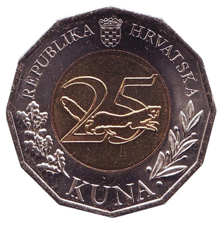 Монета 25 кун. 2019 год, Хорватия. 350 лет основанию Загребского университета. Монета 25 кун. 2019 год, Хорватия. 350 лет основанию Загребского университета.