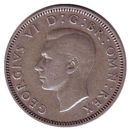 Монета 1 шиллинг. 1944 год, Великобритания. (Шотландский тип).