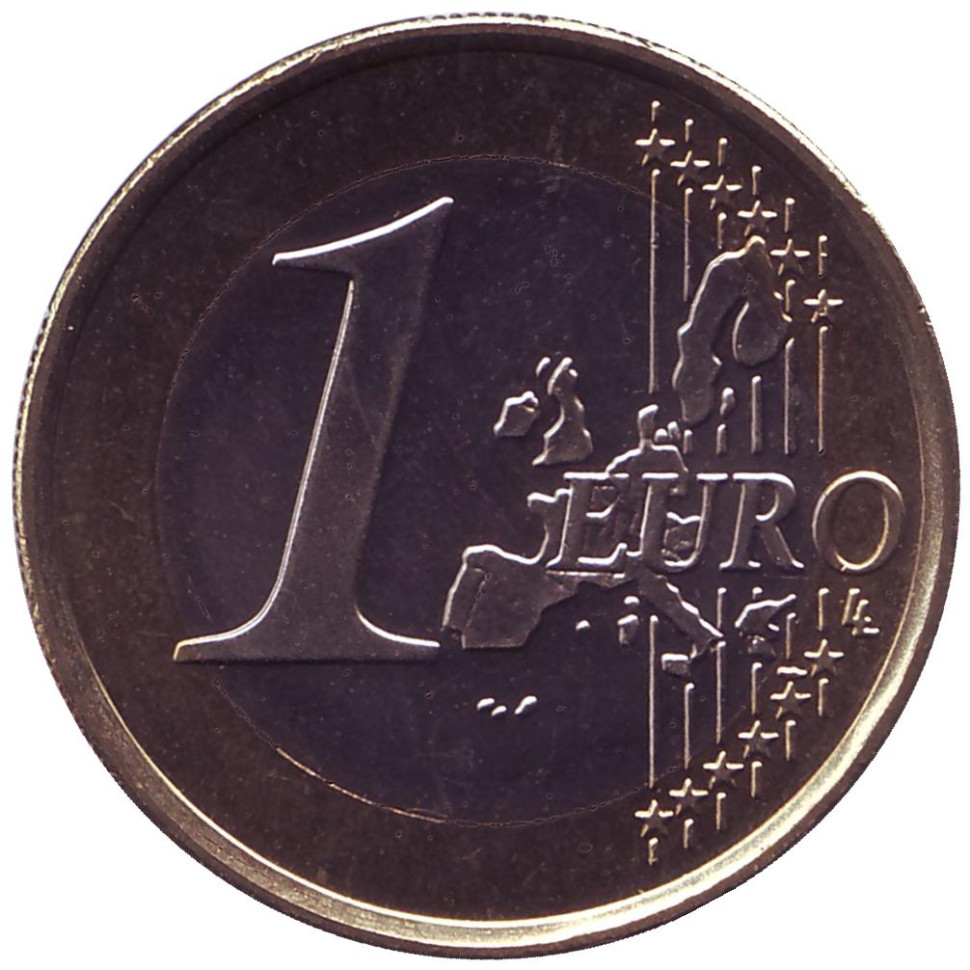 Монета 1 евро. 2005 год, Ирландия. Цена 350 руб.