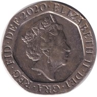 Монета 20 пенсов. 2020 год, Великобритания. Монета 20 пенсов. 2020 год, Великобритания.