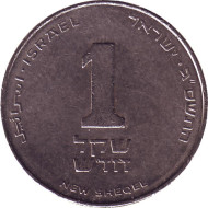 Монета 1 новый шекель. 2003 год, Израиль. Монета 1 новый шекель. 2003 год, Израиль.