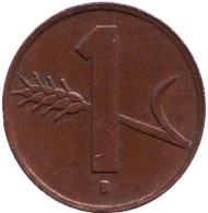 Монета 1 раппен. 1948 год, Швейцария.