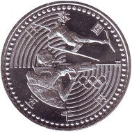 Монета 5000 йен. 1998 год, Япония. Биатлон. XVIII зимние Олимпийские Игры в Нагано. Монета 5000 йен. 1998 год, Япония. Биатлон. XVIII зимние Олимпийские Игры в Нагано.