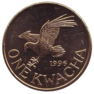 Монета 1 квача, 1996 год, Малави. Орел.