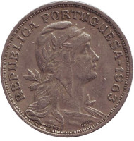 Монета 50 сентаво. 1963 год, Португалия.