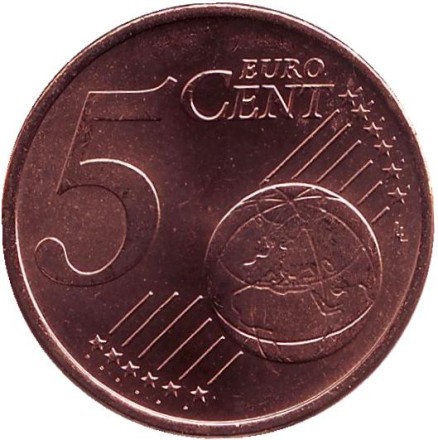 Монета 5 центов, 2011 год, Португалия. Монета 5 центов, 2011 год, Португалия.