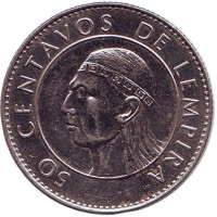 Монета 50 сентаво. 1994 год, Гондурас. 
