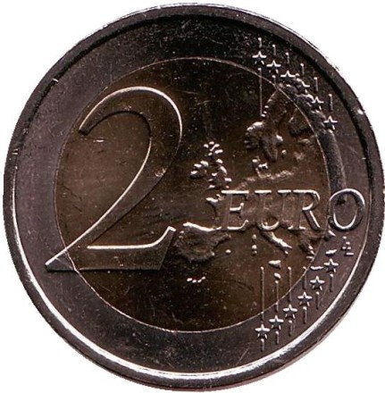 Монета 2 евро. 2010 год, Нидерланды. Монета 2 евро. 2010 год, Нидерланды.