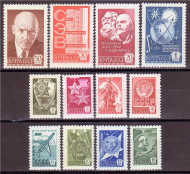 Марки почтовые. Серия из 12 штук. 1976 год, СССР. Стандарт. (Металлография, мелованная бумага). Марки почтовые. Серия из 12 штук. 1976 год, СССР. Стандарт. (Металлография, мелованная бумага).