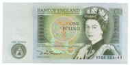 Банкнота 1 фунт. 1978-1984 гг., Великобритания. (Вар. II)