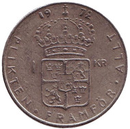 Монета 1 крона. 1972 год, Швеция. Монета 1 крона. 1972 год, Швеция.