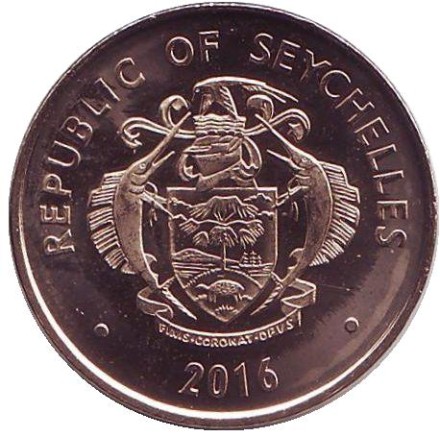 Монета 10 центов. 2016 год, Сейшельские острова. Сейшельская ласточка. Монета 10 центов. 2016 год, Сейшельские острова. Сейшельская ласточка.