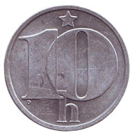 Монета 10 геллеров. 1988 год, Чехословакия. Монета 10 геллеров. 1988 год, Чехословакия.