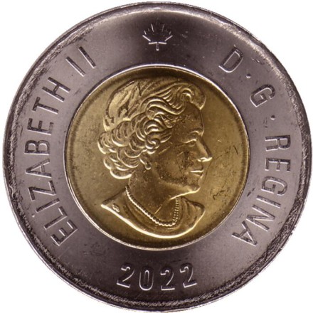 Монета 2 доллара. 2022 год, Канада. 50 лет Суперсерии СССР — Канада. (Цветная). Монета 2 доллара. 2022 год, Канада. 50 лет Суперсерии СССР — Канада. (Цветная).