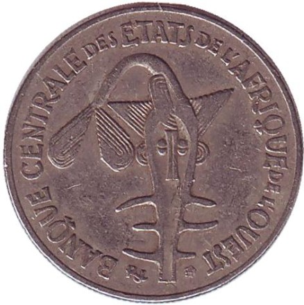 Монета 50 франков. 1982 год, Западные Африканские штаты.