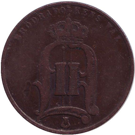 Монета 5 эре. 1881 год, Швеция. Монета 5 эре. 1881 год, Швеция.