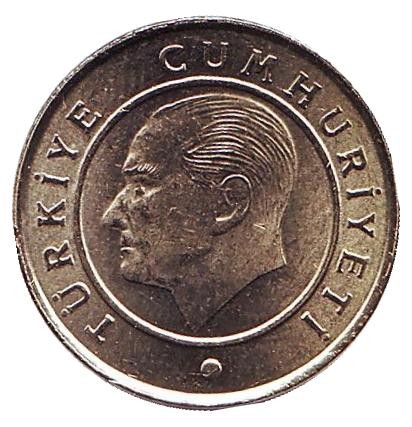 Монета 10 курушей. 2018 год, Турция. UNC. Монета 10 курушей. 2018 год, Турция. UNC.