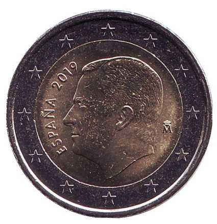 Монета 2 евро. 2019 год, Испания.