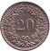 Монета 20 раппенов. 1924 год, Швейцария. Монета 20 раппенов. 1924 год, Швейцария.