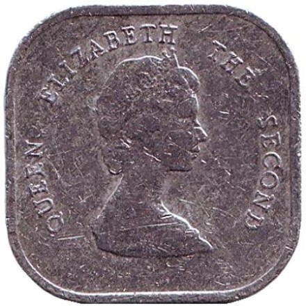 Монета 2 цента. 1999 год, Восточно-Карибские государства. Монета 2 цента. 1999 год, Восточно-Карибские государства.