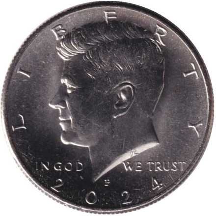 Монета 1/2 доллара (50 центов), 2024 год (P), США. Джон Кеннеди.