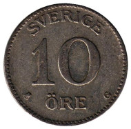 Монета 10 эре. 1934 год. Швеция. Монета 10 эре. 1934 год. Швеция.