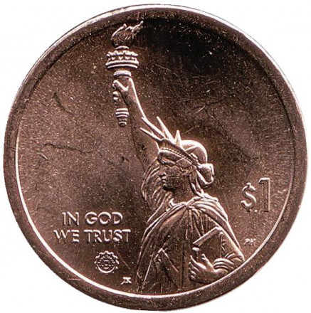 Монета 1 доллар. 2019 год (P), США. Вакцина против полиомиелита. Серия "Американские инновации". Монета 1 доллар. 2019 год (P), США. Вакцина против полиомиелита. Серия "Американские инновации".