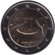 Монета 2 евро. 2025 год (F), Германия. Сааршляйфе. Саар. Монета 2 евро. 2025 год (F), Германия. Сааршляйфе. Саар.