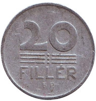 Монета 20 филлеров. 1963 год, Венгрия. Монета 20 филлеров. 1963 год, Венгрия.