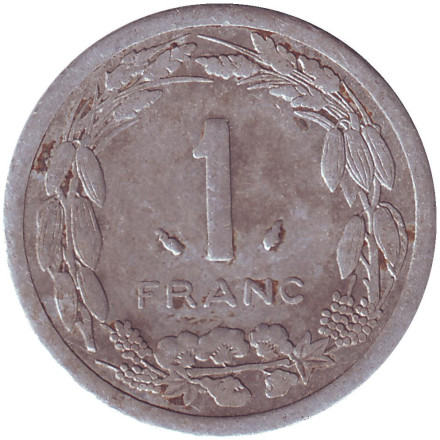 Монета 1 франк. 1978 год, Центральные Африканские Штаты. VF Африканские антилопы.