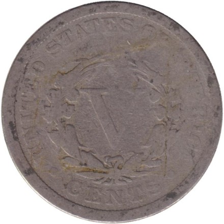 Монета 5 центов. 1900 год, США. Монета 5 центов. 1900 год, США.